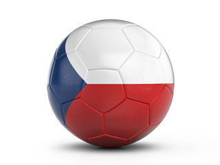 Soccer ball Czech Republic flag