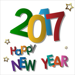 Abstract of Happy New Year 2017. Vector and Illustration, EPS 10.