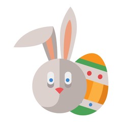 Easter rabbit bunny vector head