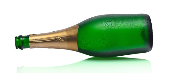 open bottle of champagne