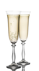 glass of champagne closeup