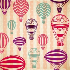 air balloons background. colorful design. vector illustration