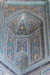 Mausoleum of Makhmud Pakhlavan in Khiva, Uzbekistan.