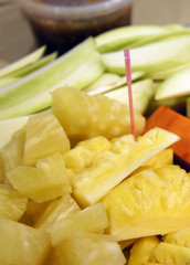 Fresh tropical fruit.