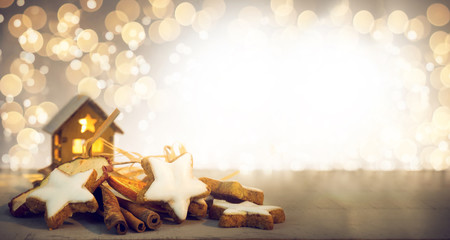 Weihnachtsbanner mit Duftende Plätzchen und Gewürze