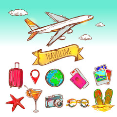Air Travelling Icon Set