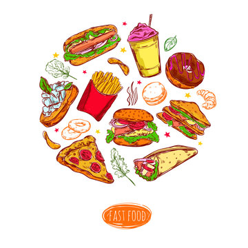 Fast Food Round Composition