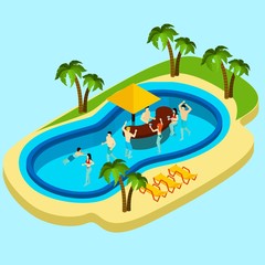 Water Park And Friends Illustration 