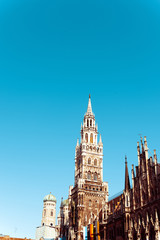 Fototapeta premium Traditional street view of marienplatz in Munich, Germany