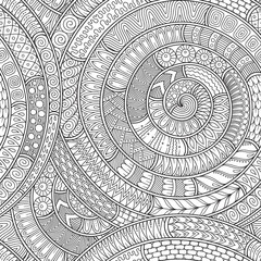 Ornamental ethnic black and white pattern.