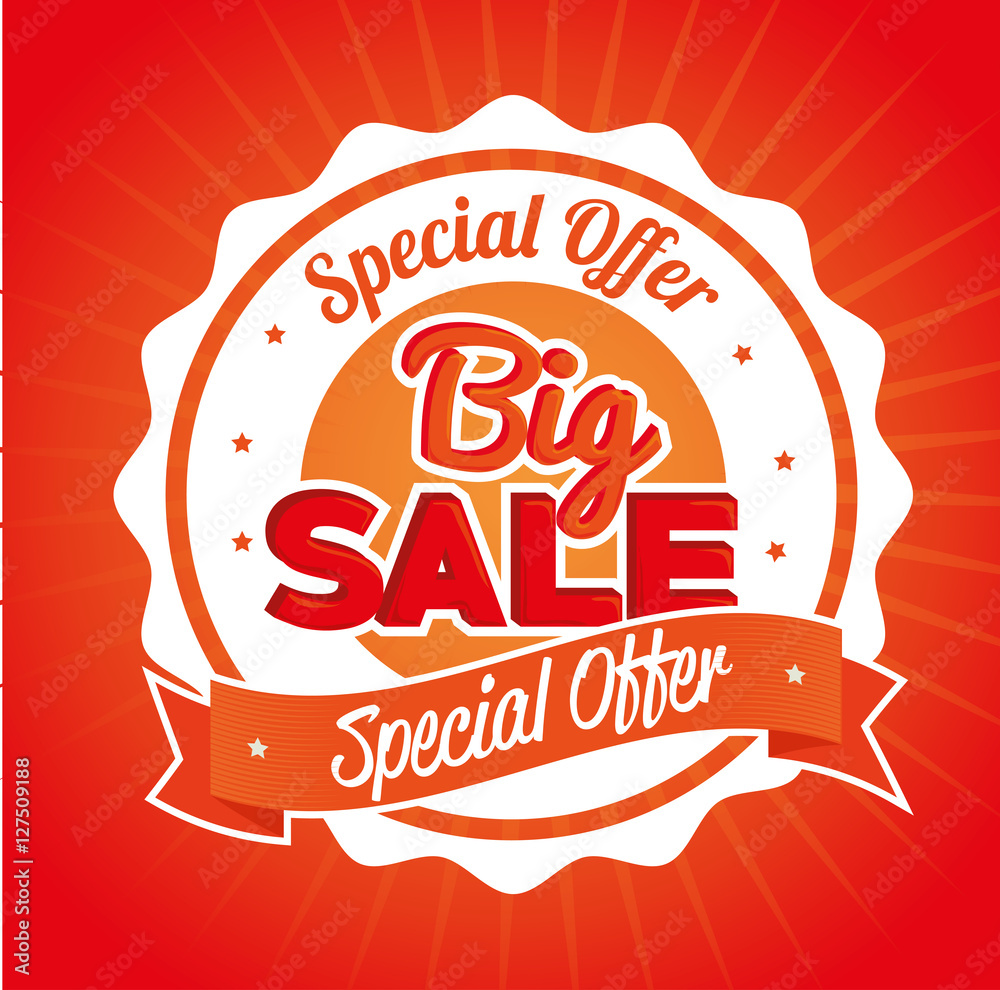 Wall mural special offer big sale emblem vector illustration eps 10