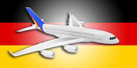 Plane and Germany flag.