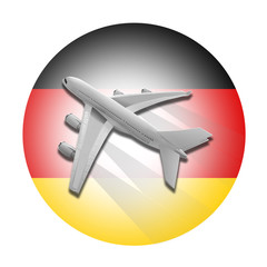 Plane and Germany flag.