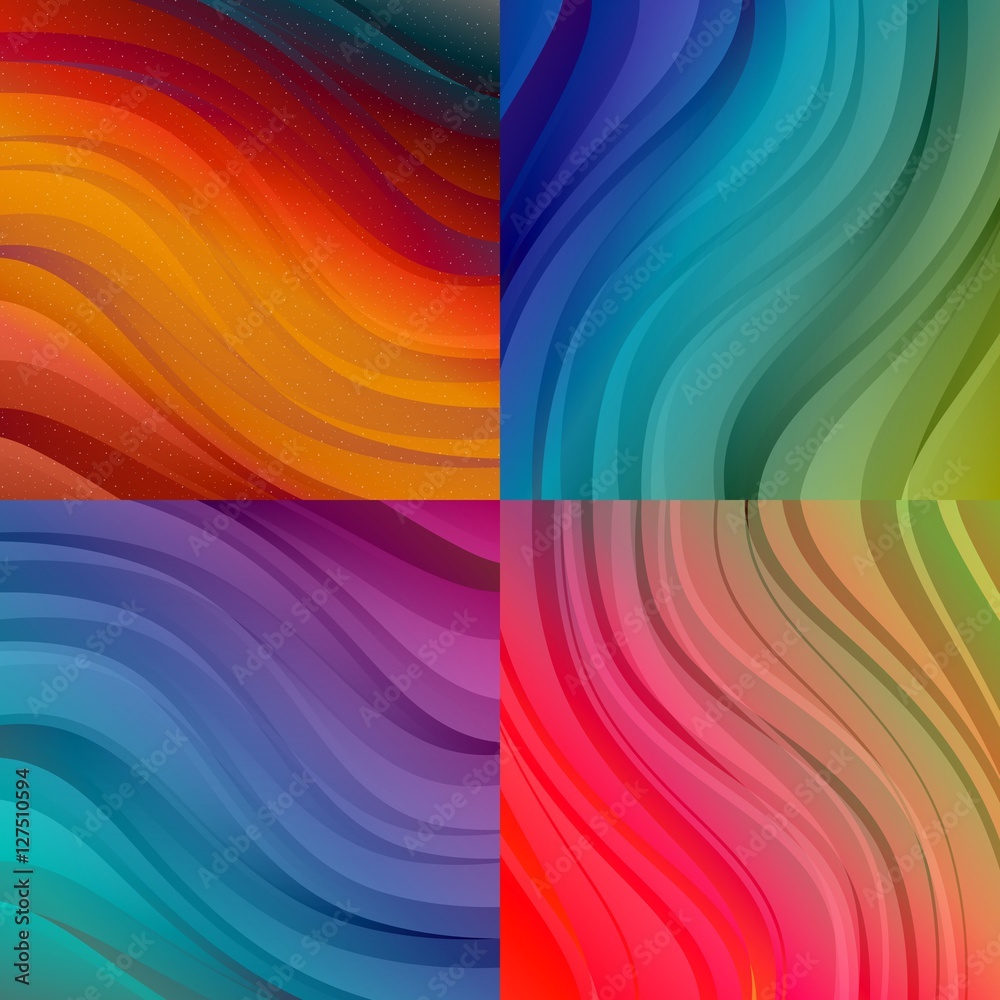 Poster set of abstract backgrounds