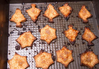 Freshly baked christmas cookies