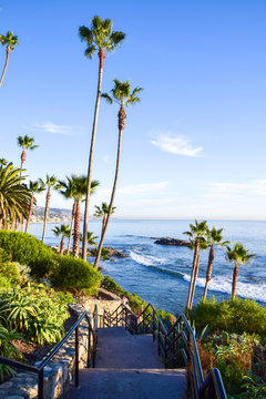 View from Heisler Park, Laguna Beach in Orange County, Southern California