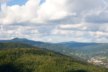 Jizera mountain from castel Chojnik,Poland