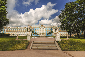 Obraz premium Catherine Palace. Summer view. The Tsarskoye Selo is State Museum-Preserve. Located near Saint-Petersburg