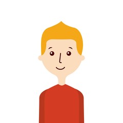 cartoon man person over white background. colorful design. vector illustration