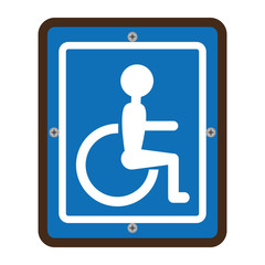 disabled zone traffic signal vector illustration design