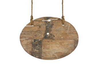 wooden sign isolated
