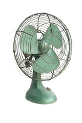 vintage green electric fan