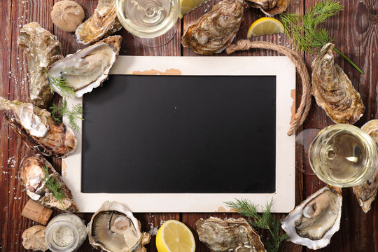 crustacean and blacboard