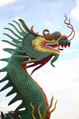 dragon with blue sky