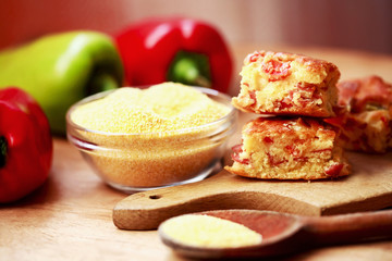 corn pie with fresh pepper