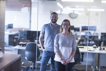 business couple at office