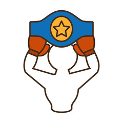 professional boxer avatar isolated icon vector illustration design