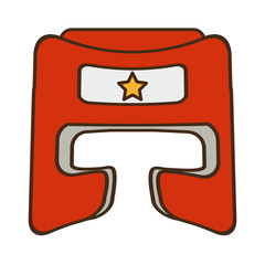boxer helmet equipment icon vector illustration design