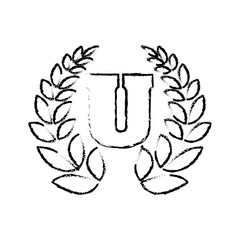 University wreath symbol icon vector illustration graphic design