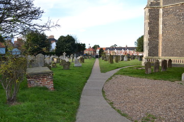 graveyard and church 