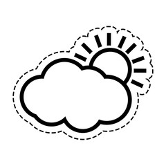 weather sun cloud icon vector illustration graphic design