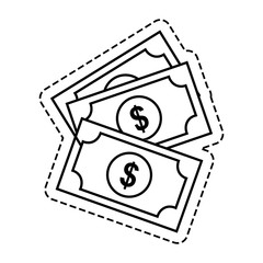 Money cash billet icon vector illustration graphic design