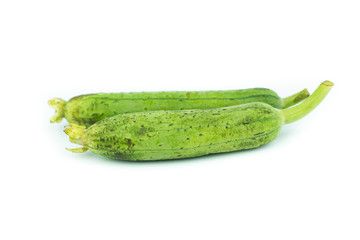 Sponge Gourd Vegetable Sponge( Luffa cylindrica) isolated on whi