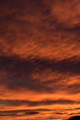 Sky with clouds at sunrise and sunset