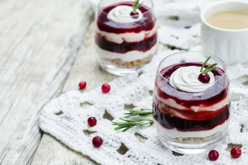 cranberry sauce Greek yogurt parfait