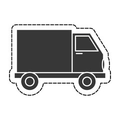 delivery truck vehicle icon vector illustration graphic design