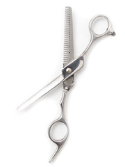 Thinning scissors on a white background