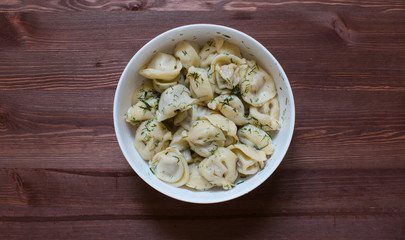 Ravioli in a plate.