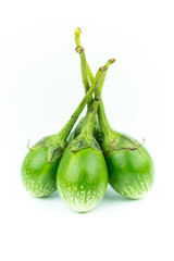 Thai eggplant isolated on white background.