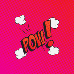 Colourful comic book style explosion vector effect