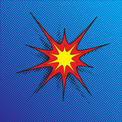 Obraz premium Colourful comic book style explosion vector effect