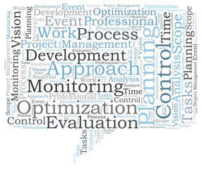 Project management word cloud