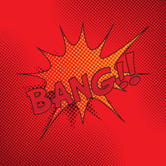 Colourful comic book style explosion vector effect