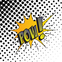 Colourful comic book style explosion vector effect