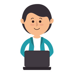 avatar person working icon vector illustration design