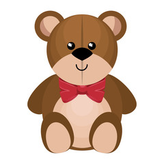 Fototapeta premium cute bear teddy isolated icon vector illustration design